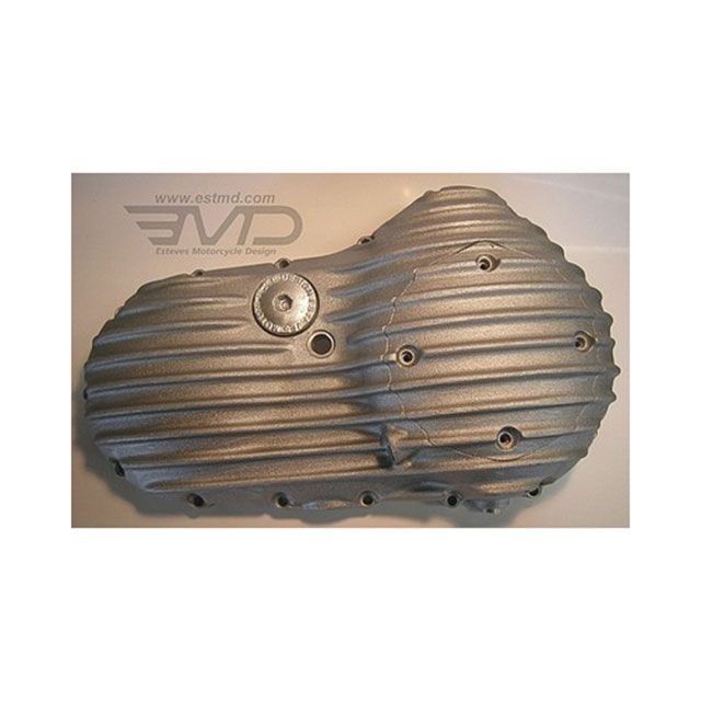 部品屋K&W EMD製 2004-UP スポーツスター用 Ribstersプライマリーカバー（ロウ） スポーツスター PCXLI-R-R