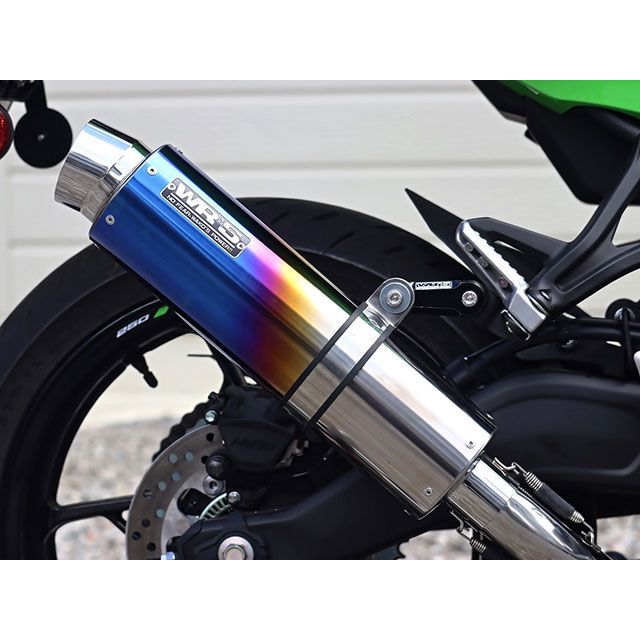 ダブルアールズ JMCA スリップオン ラウンド・焼き色チタンサイレンサー ZX-25R/SE BK4280JM