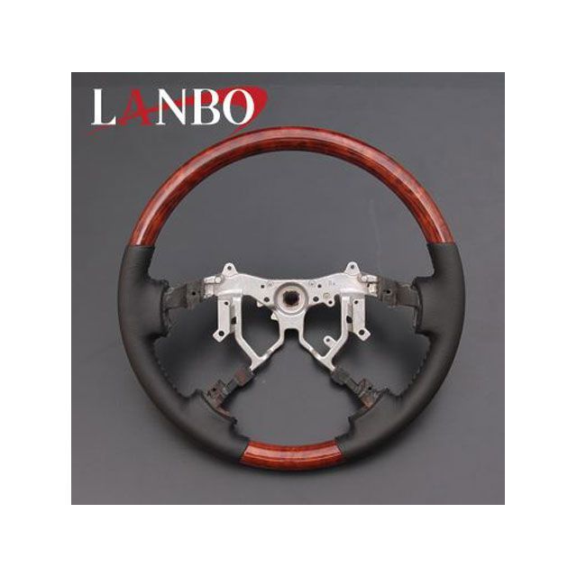 LANBO ステアリング ノーマルグリップ 200ハイエース 4型(茶木目) LST148|モトメガネ 店