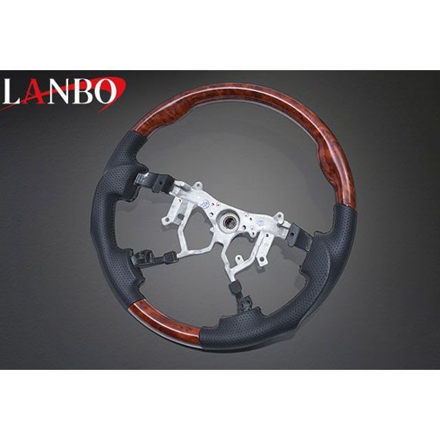LANBO ステアリング ガングリップ 200ハイエース 4型（茶木目） LST144｜モトメガネ 店 29,057円