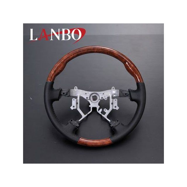 LANBO ステアリング ノーマルグリップ 200ハイエース 3型（茶木目） LST120｜モトメガネ 店 29,057円