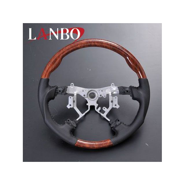 LANBO ステアリング ガングリップ 200ハイエース 3型（茶木目） LST117｜モトメガネ 店 29,057円