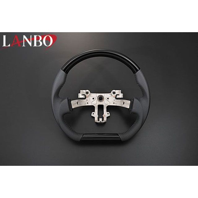 LANBO オリジナルステアリング ガングリップ エブリィバン DA17V（黒木目） SS04A