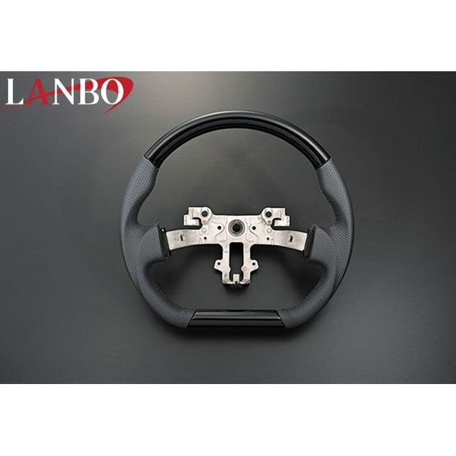 LANBO オリジナルステアリング ガングリップ エブリィバン DA17V(ピアノブラック) SS04C|モトメガネ 店
