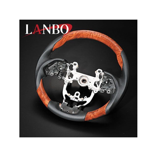 LANBO オリジナルコンビステアリング プリウス ZVW50/51/55（茶木目） LS182｜モトメガネ 店