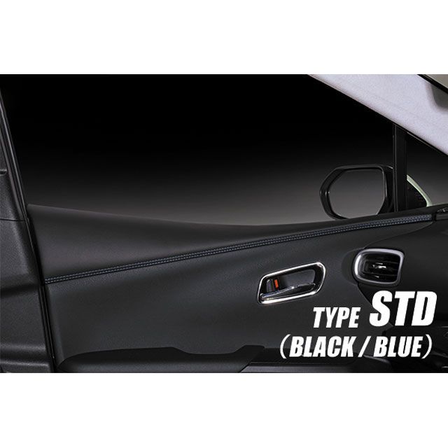 LANBO レザードアパネル 50プリウス（ブラックレザー&times;ブルーステッチ） LDP-P50BL｜モトメガネ 店 16,563円