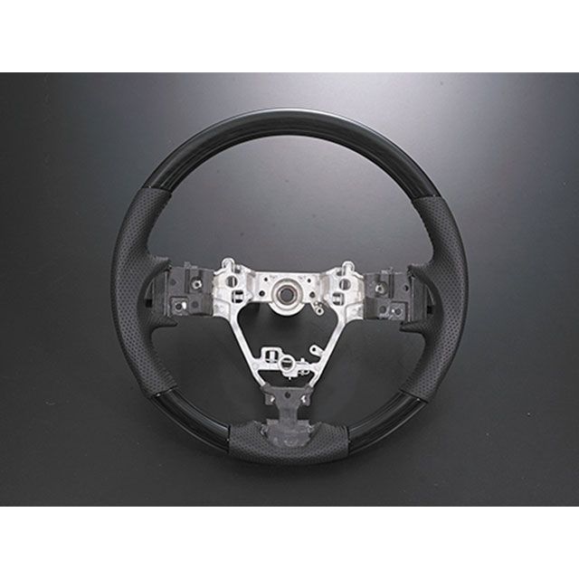 LANBO オリジナルステアリング ガングリップ ウェイク LA700/710S（黒木目） SD003A
