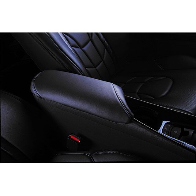 LANBO レザーコンソールカバー C-HR ZYX10/NGX50（ブラックレザー×ブルーステッチ） AR10-1715BL