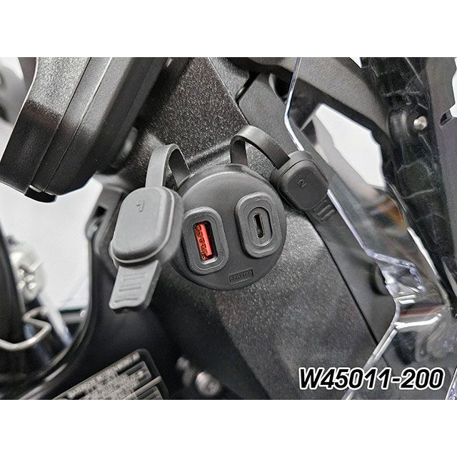 ワンダーリッヒ USBデュアルソケット USB-A/USB-C W45011-200｜モトメガネ 店