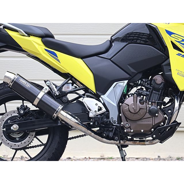 ダブルアールズ JMCA フルエキゾースト ラウンド・カーボンサイレンサー Vストローム250SX SC3260JM|モトメガネ 店