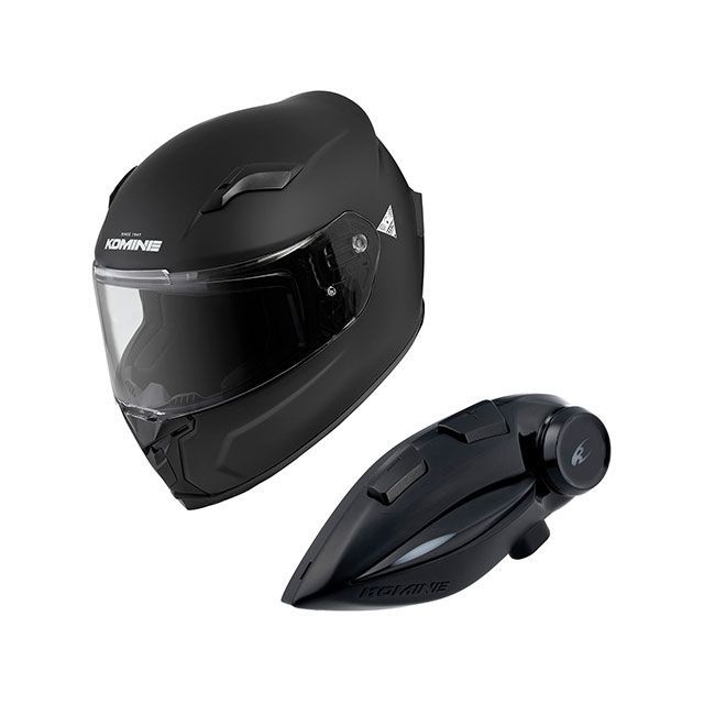 コミネ KK-902モーターサイクルインターカム+HK-170フルフェイスヘルメット(マットブラック) サイズ M ・00-170|モトメガネ 店