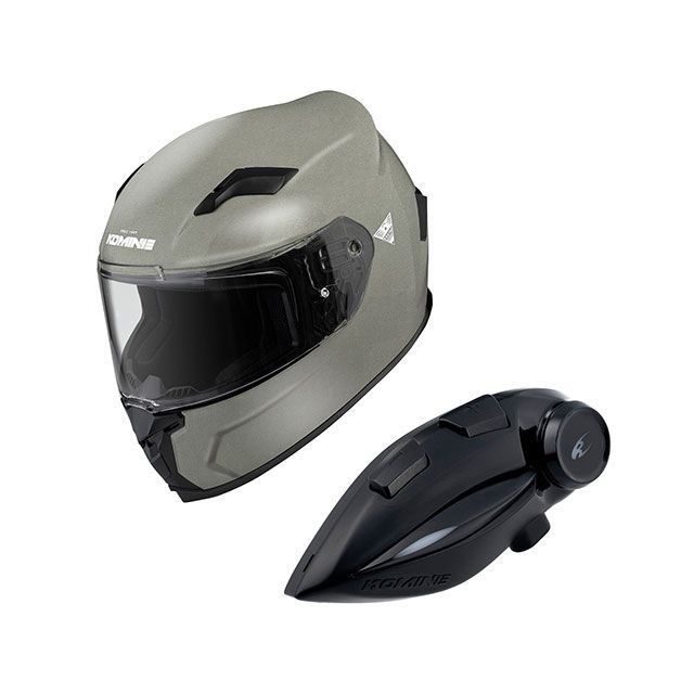 コミネ KK-902モーターサイクルインターカム＋HK-170フルフェイスヘルメット（ガンメタル） サイズ L ・00-170
