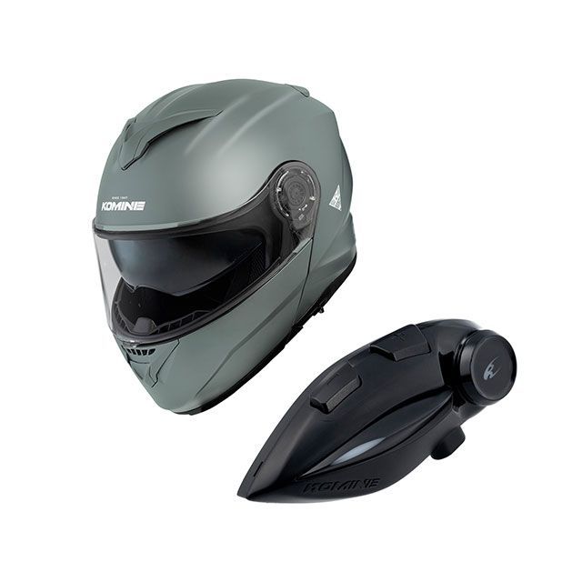 コミネ KK-902モーターサイクルインターカム＋HK-171システムヘルメット（バサルトグレイ） サイズ M ・00-171
