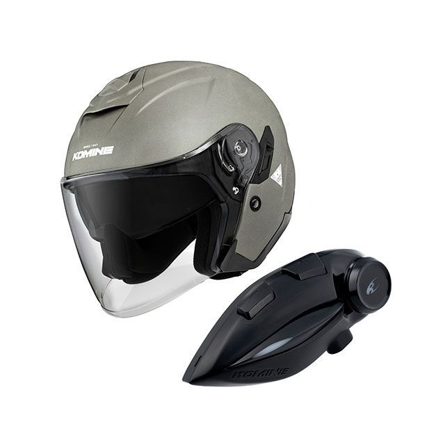 コミネ KK-902モーターサイクルインターカム＋HK-172 FL コンポジェットFRPジェットヘルメット（ガンメタル） サイズ XL ・00-172