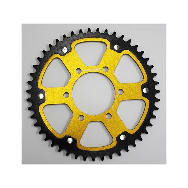 スーパースプロックス リア スプロケット(ステルス)7095-47T(ゴールド) 社外ホイール対応:JB-MAGTAN、GALESPEED、LAVORANTE、MARVIC、DUOMO RST-7095:47-GLD|モトメガネ 店