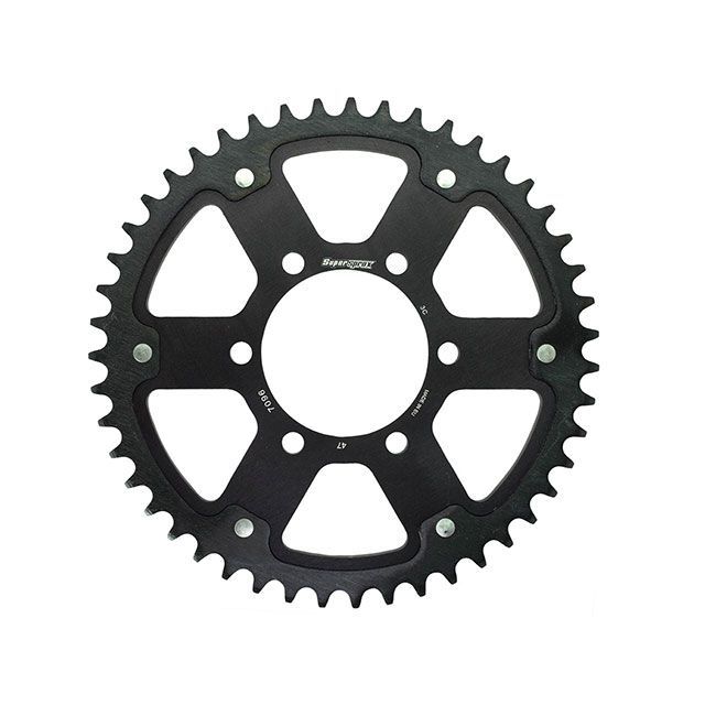 スーパースプロックス リア スプロケット(ステルス)7096-47T(ブラック) 社外ホイール対応:JB-MAGTAN、GALESPEED、LAVORANTE、MARVIC、DUOMO RST-7096:47-BLK|モトメガネ 店