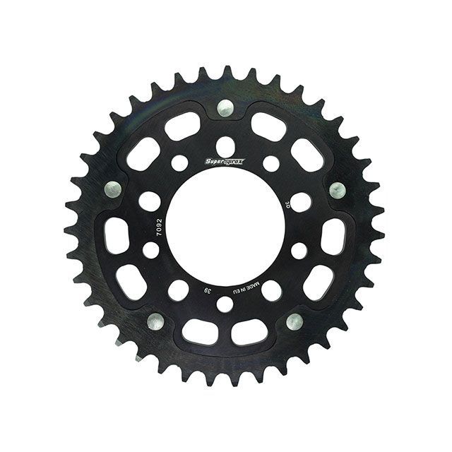 スーパースプロックス リア スプロケット（ステルス）7092-39T（ブラック） 社外ホイール対応：MARCHESINI（TYPE-A）、OZ、BST、ROTOBOX、ENKEI RST-7092:39-BLK｜モトメガネ 店