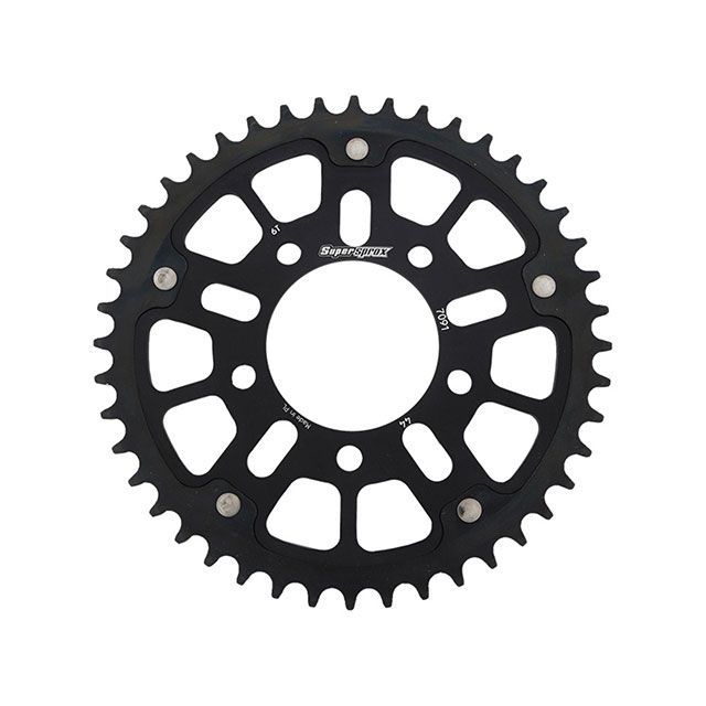 スーパースプロックス リア スプロケット（ステルス）7091-44T（ブラック） 社外ホイール対応：MARCHESINI（TYPE-A）、OZ、BST、ROTOBOX、ENKEI RST-7091:44-BLK
