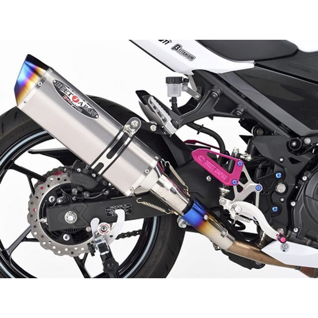 ビートジャパン NASSERT Evolution TypeII 政府認証適合 スリップオンマフラー（クリアチタン） Ninja400 Z400 0228-KH6-50｜モトメガネ 店