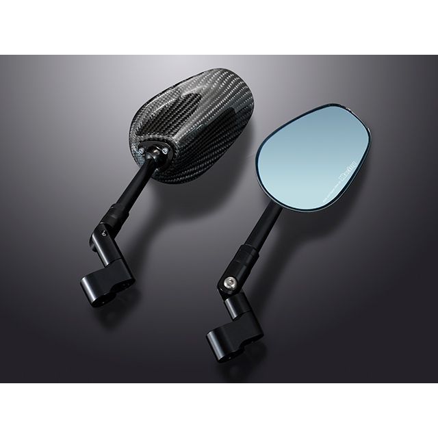 マジカルレーシング NK-1ミラー タイプ7 エルボースーパーロングステム 汎用（ハンドルマウントタイプ） ヘッド素材 綾織カーボン ステムカラー ブラック タイプ 逆ネジ10mm/逆ネジ10mm A01-TWNK-L7012