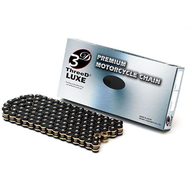 江沼チェーン ThreeD LUXE シールチェーン 525L/3D MLJ（ブラック＆ゴールド） 汎用 リンク数 126L JAN_4571291770263
