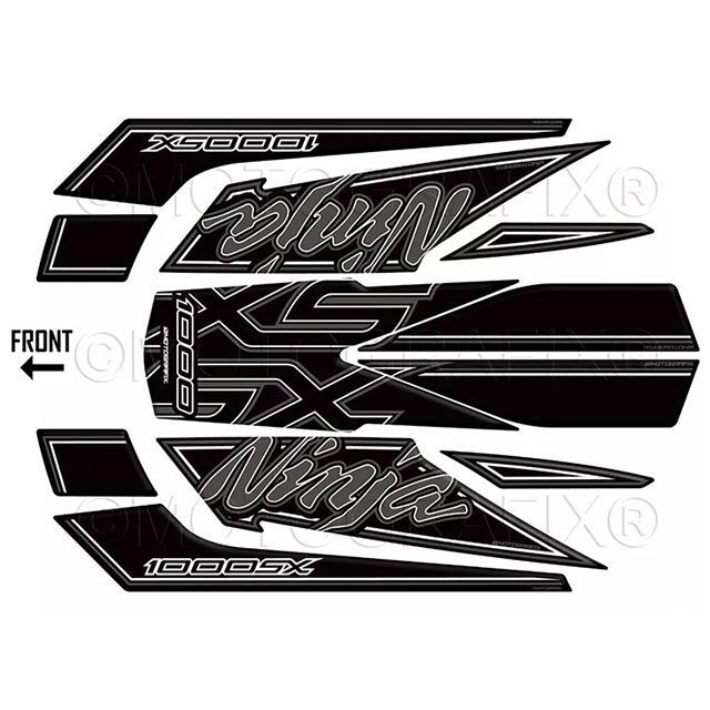 モトグラフィックス ボディパッド リアパッド Ninja1000SX MT-RK022KW｜モトメガネ 店