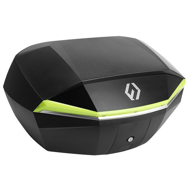 フルヒトロス リアボックス 48L SHIELD TOP CASE Lサイズ アップグレードバージョン トップケース バイク用（ブラック/イエロー） FU11TCUP000L16EX