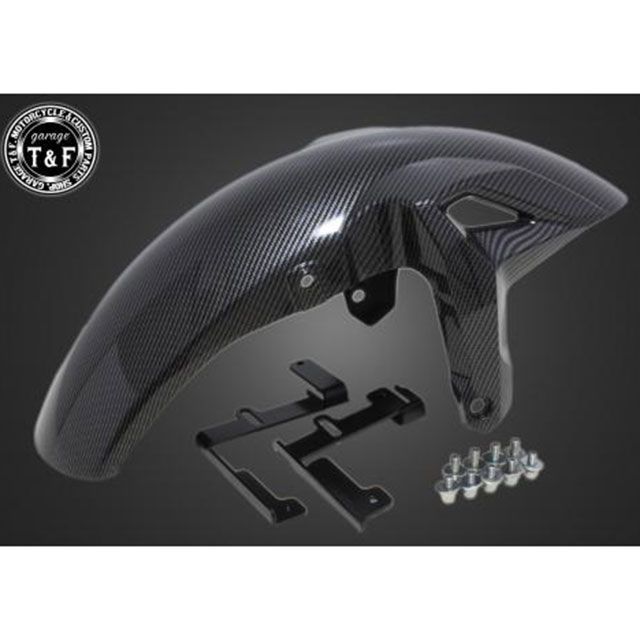 ガレージT&F レブル250 コンバットフロントフェンダー(カーボン柄) レブル250 ・606243|モトメガネ 店