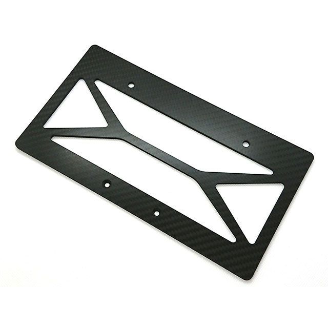 Fixe design CFRP ライセンスプレートベース トラペゾイド 汎用 FDLP106画像