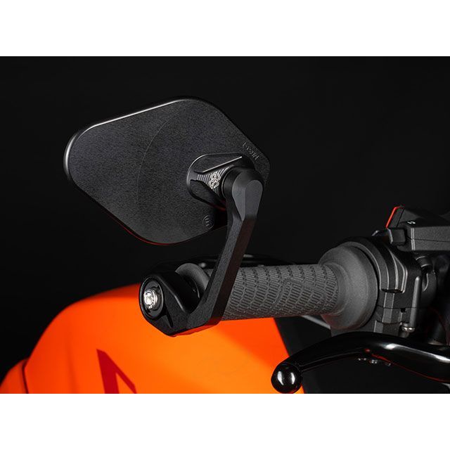 ギルズツーリング バーエンドミラー「STRATOS」 1pc. (マットブラック) M12のボルト受けのあるハンドルバーに適合 M0305BD|モトメガネ 店