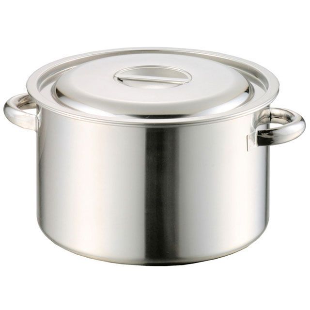 赤川器物製作所 113748 18-8 半寸胴鍋 48cm 113748|モトメガネ 店