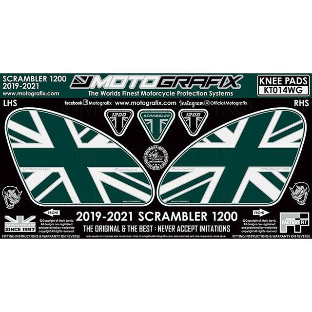 モトグラフィックス ボディパッド ニーパッド Scrambler1200 MT-KT014WG｜モトメガネ 店