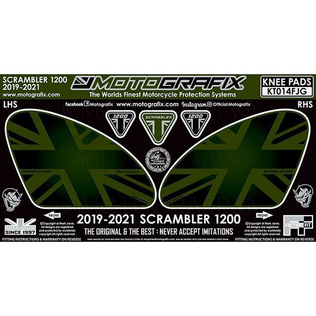 モトグラフィックス ボディパッド ニーパッド Scrambler1200 MT-KT014FJG｜モトメガネ 店
