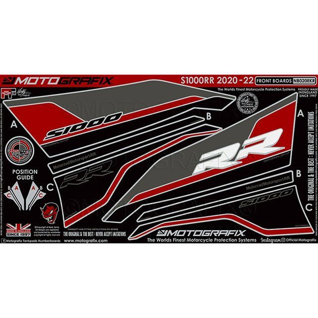 モトグラフィックス ボディパッド フロントパッド S1000RR MT-NB020EKR｜モトメガネ 店