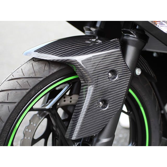 マジカルレーシング フロントフェンダー フォークガード一体式 Ninja 250 Z250 材質 平織りカーボン製 001-Ninj13-400C