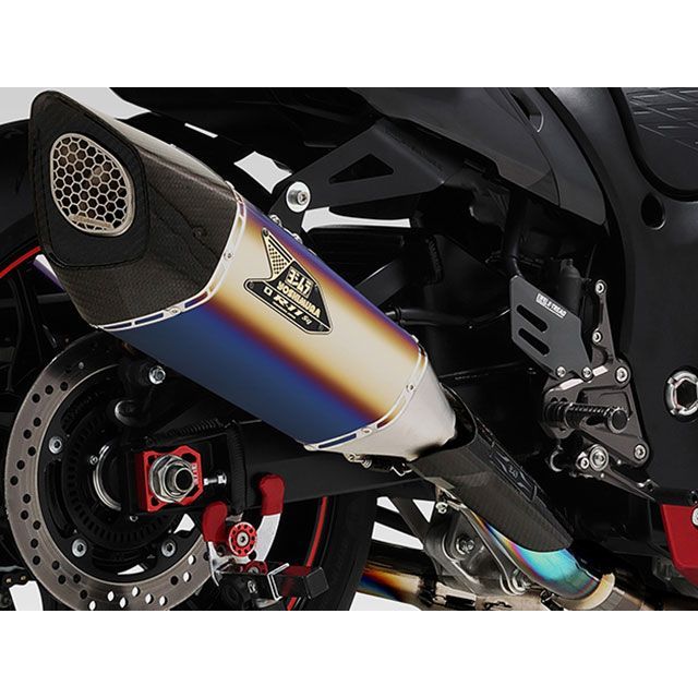 ヨシムラ 機械曲 R-11Sq R チタンサイクロン 2本出し 政府認証（チタンブルーカバー/ファイヤースペック） Hayabusa 110-592FA16G1