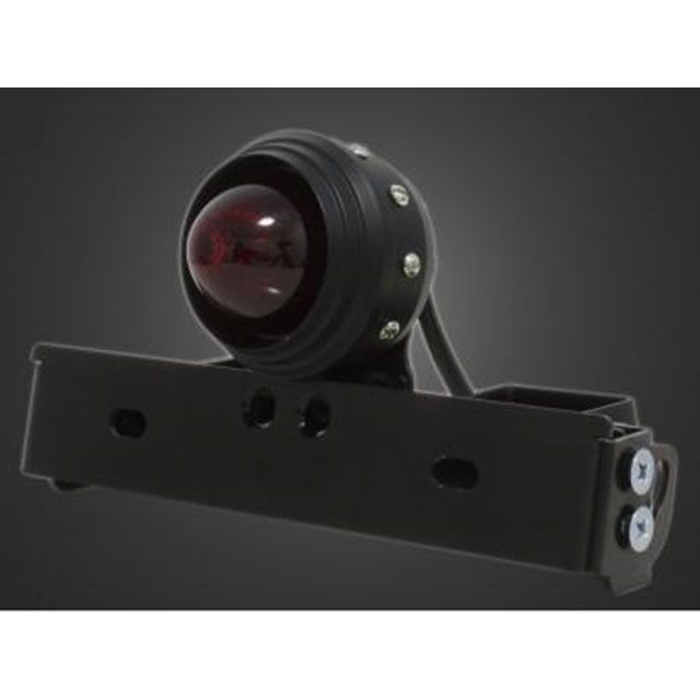 ガレージT&F シーシーバー用ナンバーブラケットKIT&メカニカルアイテールランプ(ブラック) 汎用 サイズ φ38(38mm)専用 ・CCN01038|モトメガネ 店