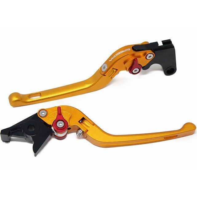 SPEEDRA アジャストレバー 3D可倒式（レバー本体：マットゴールド） X-ADV アジャスター マットブラック LVDM089GD-BK｜モトメガネ 店