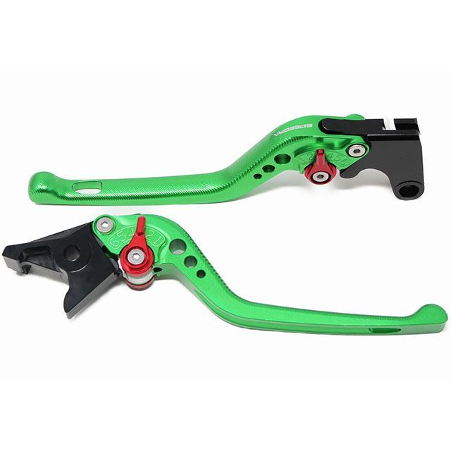 SPEEDRA アジャストレバー 3Dロング（レバー本体：グリーン） X-ADV アジャスター レッド LVEG089GN-RD｜モトメガネ 店