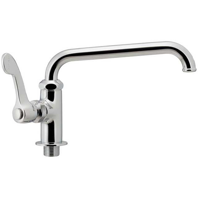 カクダイ 724-408-20QR 厨房用左ハンドル立形自在水栓 724-408-20QR