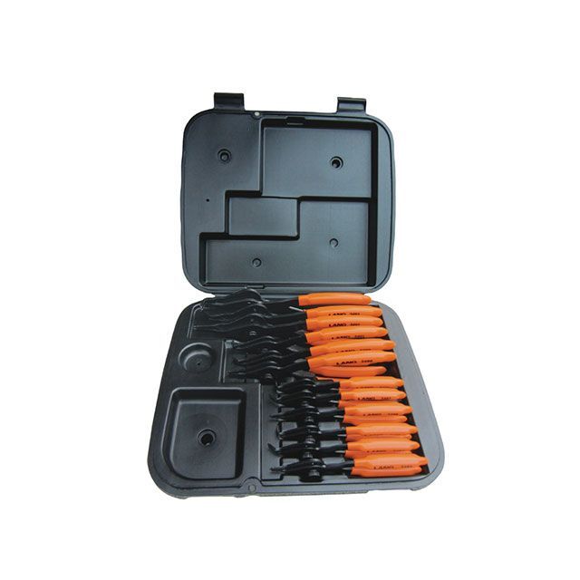 LANGTOOLS 3495 12本組 軸穴兼用 スナップリングプライヤーセット 3-89mm対応 ケース付 3495