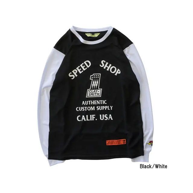 クレイスミス CSY-5053 ロンTシャツ(ブラック/ホワイト) サイズ LL CSY-5053