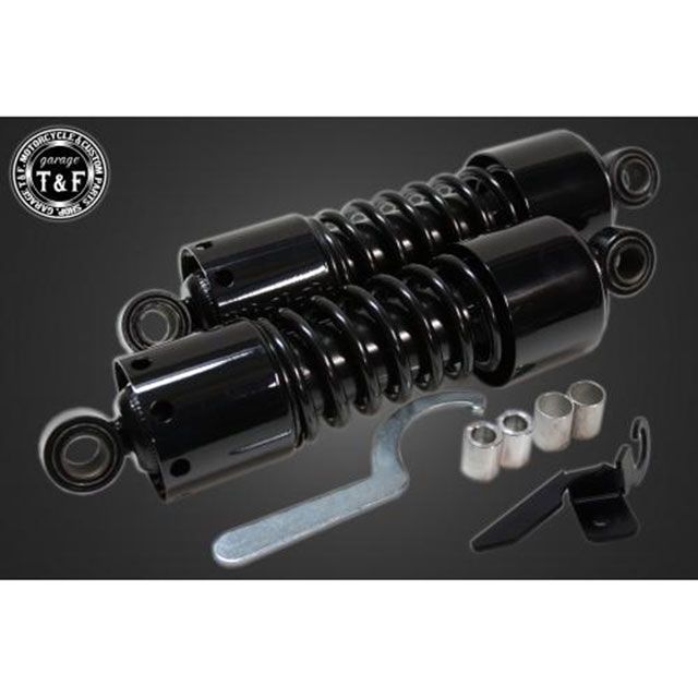 ガレージT&F エリミネーター400 ツインサスペンション280mm（ブラック） ・704181｜モトメガネ 店