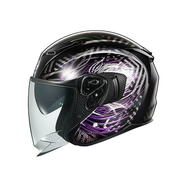 オージーケーカブト EXCEED2 プルーム(ブラックパープル ) サイズ XL/61-62cm|モトメガネ 店