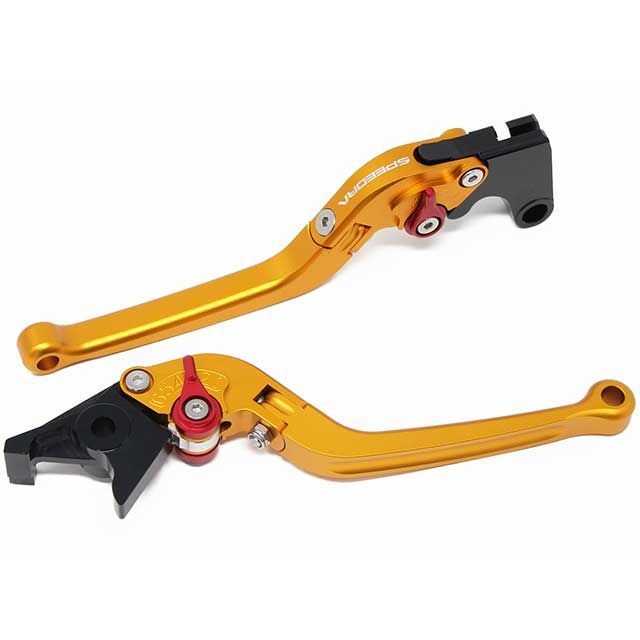 SPEEDRA アジャストレバー スタンダード可倒式（レバー本体カラー：マットゴールド） XMAX250 アジャスターカラー マットブルー LVAM091GD-BE