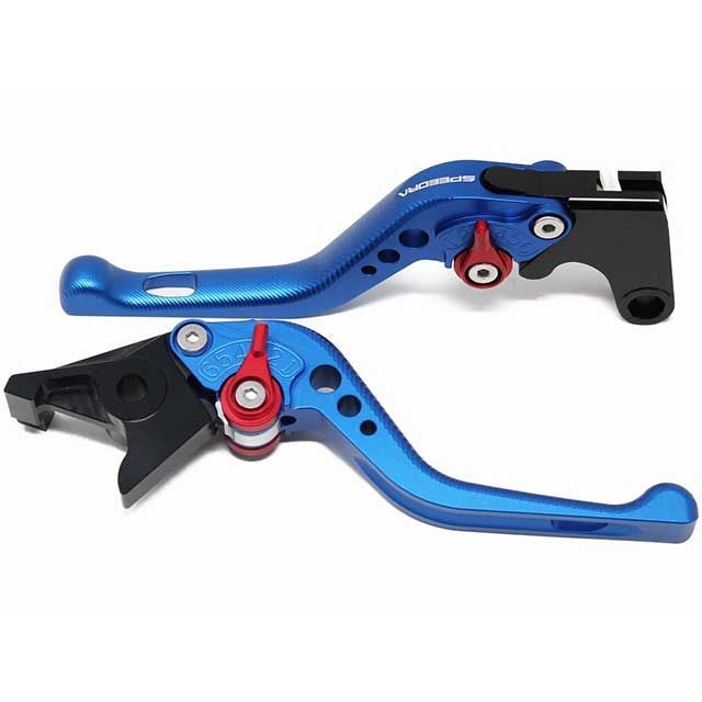 SPEEDRA アジャストレバー 3Dショート（レバー本体カラー：マットブルー） XMAX250 アジャスターカラー マットレッド LVFM091BE-RD｜モトメガネ 店