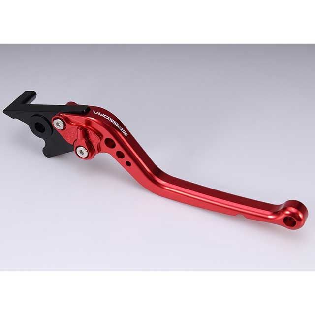 SPEEDRA アジャストブレーキレバー スタンダードロング（レバー本体カラー：レッド） MT-07 Y-AMT アジャスターカラー シルバー LVBG092RD-SR