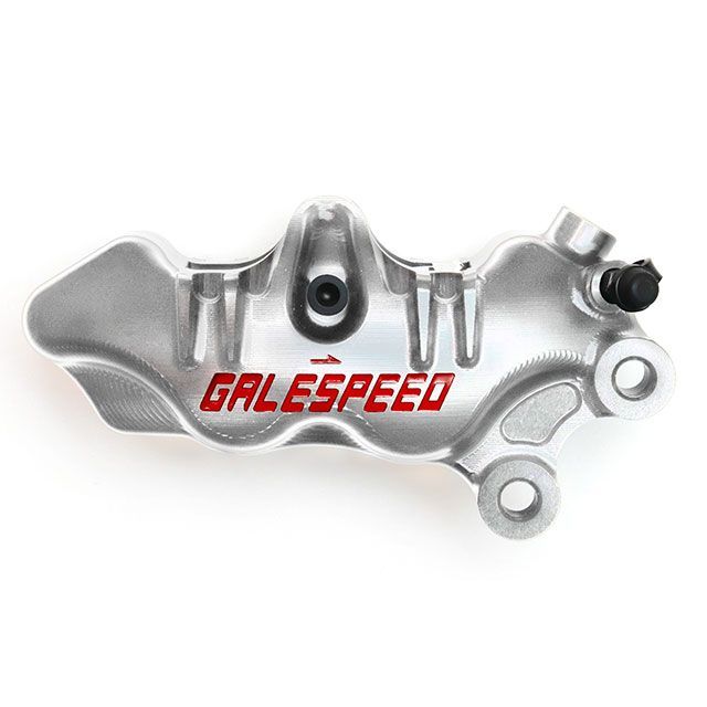 ゲイルスピード Elaborate フロント4P アキシャルキャリパー φ34/30 SCMボルト/チタンピストン仕様（右）シルバー 汎用 GSFCAR3430AFSTP｜モトメガネ 店
