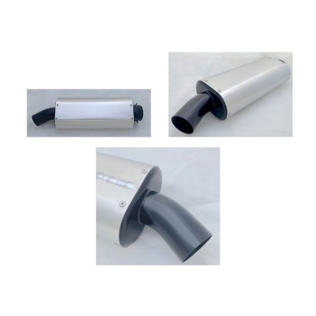 【メーカー直送】スーパーバイク オールドスタイルサイレンサー Type-OW（300mm/80mm×130mm/60.5Φ/50Φ） 汎用 オプション サイレンサーバンド