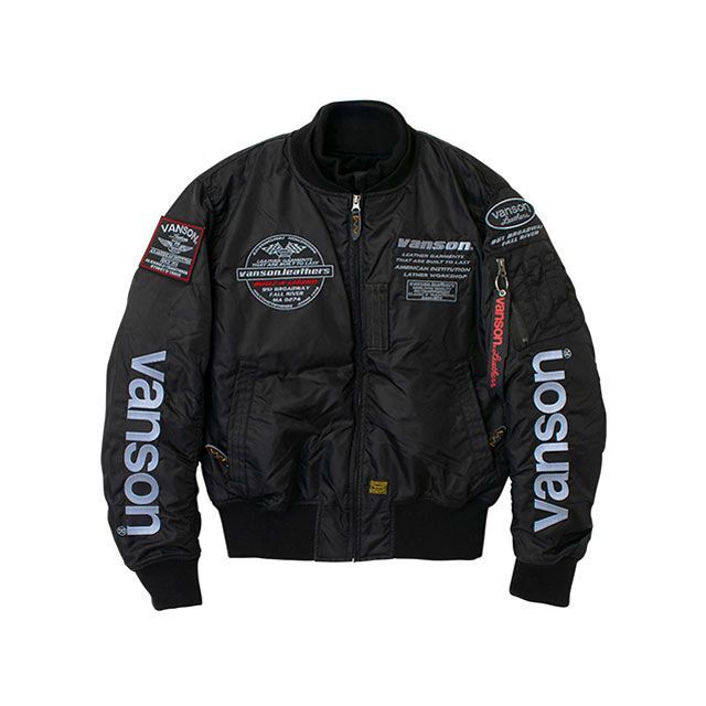 バンソン 2025-2026秋冬モデル VS25108W MA-1 JACKET（ブラック/シルバー） サイズ M VS25108W 26,730円